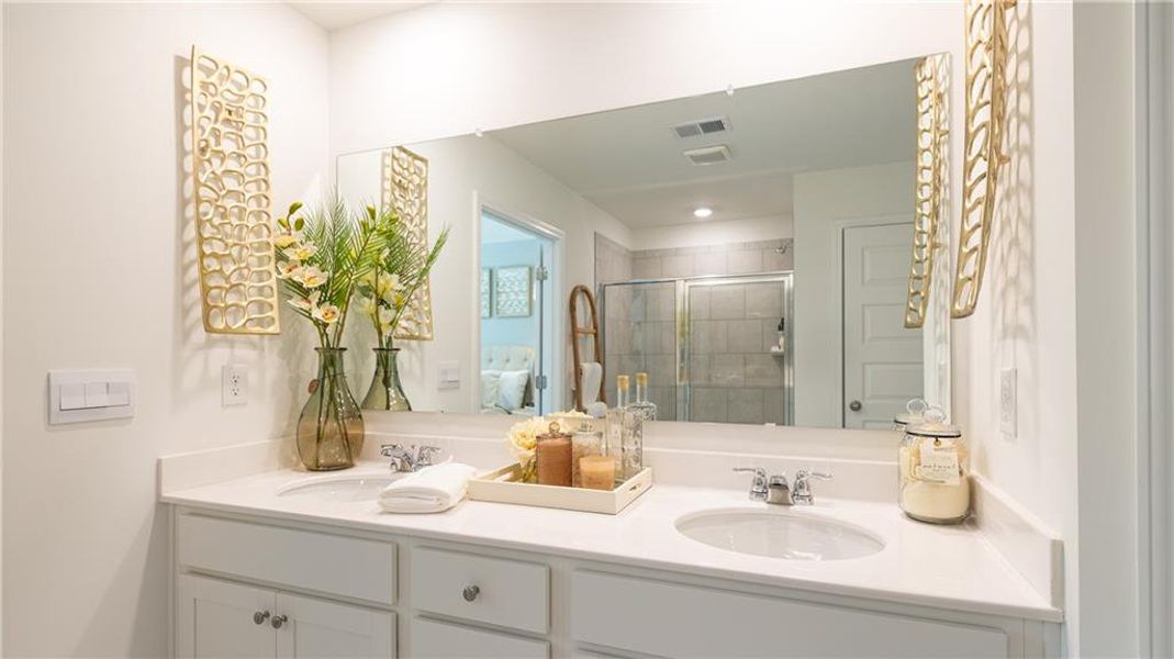 Furnished interior view inside a new home in Towns at Monroe, Atlanta (Image 10).