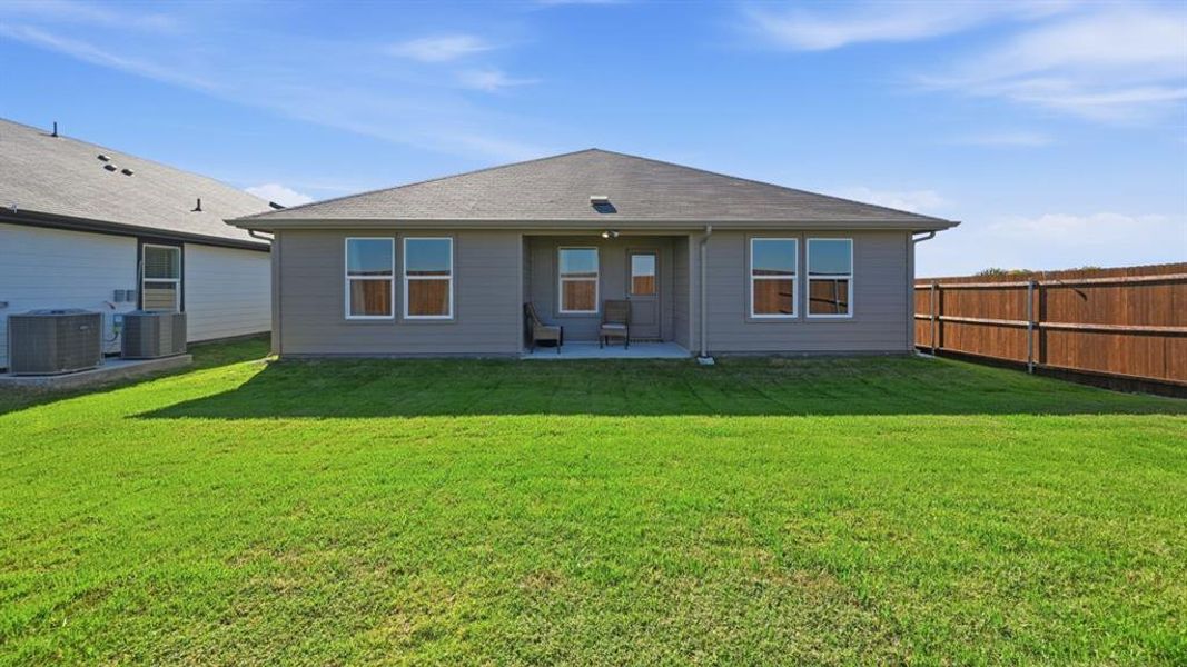 Backyard- All Home and community information, including pricing, included features, terms, availability and amenities, are subject to change at any time without notice or obligation. All Drawings, pictures, photographs, video, square footages, floor plans, elevations, features, colors and sizes are approximate for illustration purposes only and will vary from the homes as built.