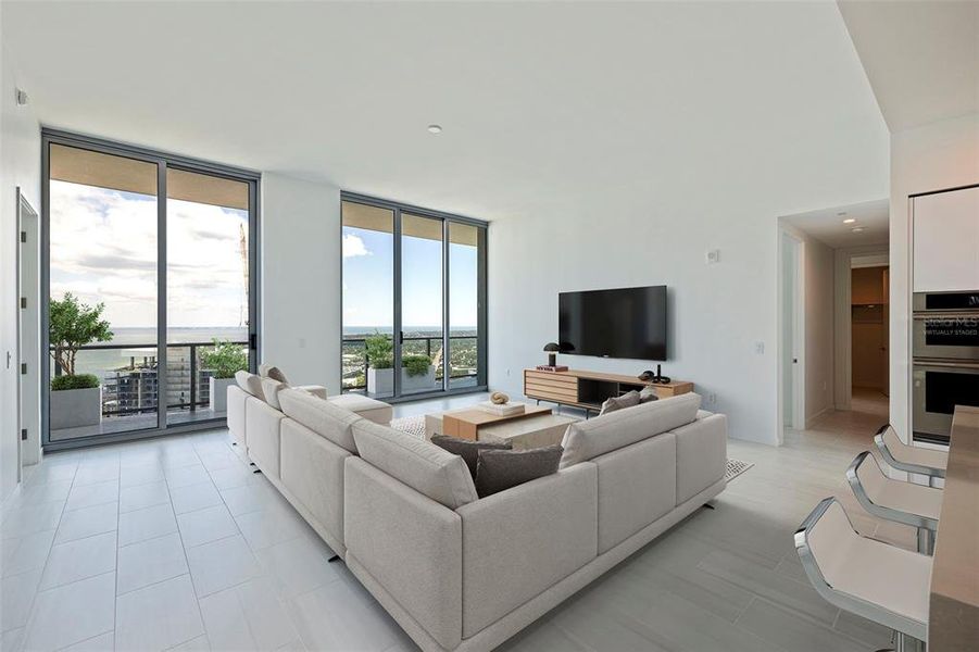 Furnished interior view inside a new home in , St. Petersburg (Image 16).