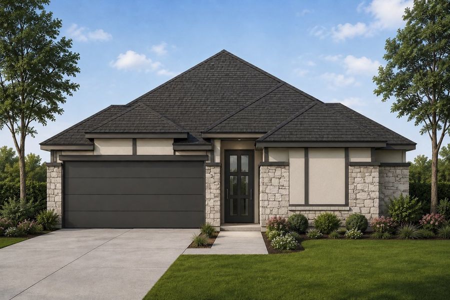 Representative exterior photo of a completed home built from the The Amherst by Lillian Custom Homes in Tabor Ranch, Ponder, TX (Image 18). Representative exterior photo of a completed home built from the The Amherst by Lillian Custom Homes in Tabor Ranch, Ponder, TX (Image 18).
