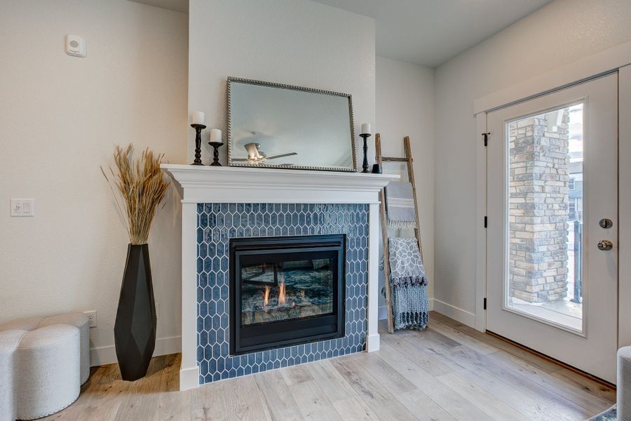 Representative furnished interior of a home built from the The Cambridge by Landmark Homes in The Lakes at Centerra, Loveland (Image 5).