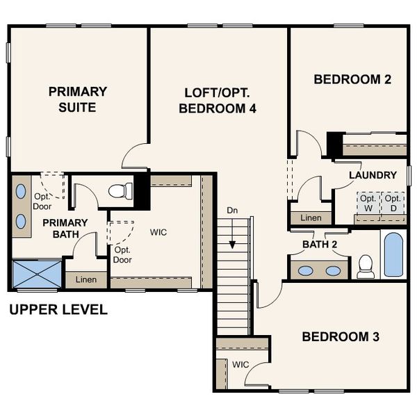2D floor plan layout for the Ontario by Century Communities in The Foothills Collection at Rancho Vista, Sun City, AZ (Image 7).