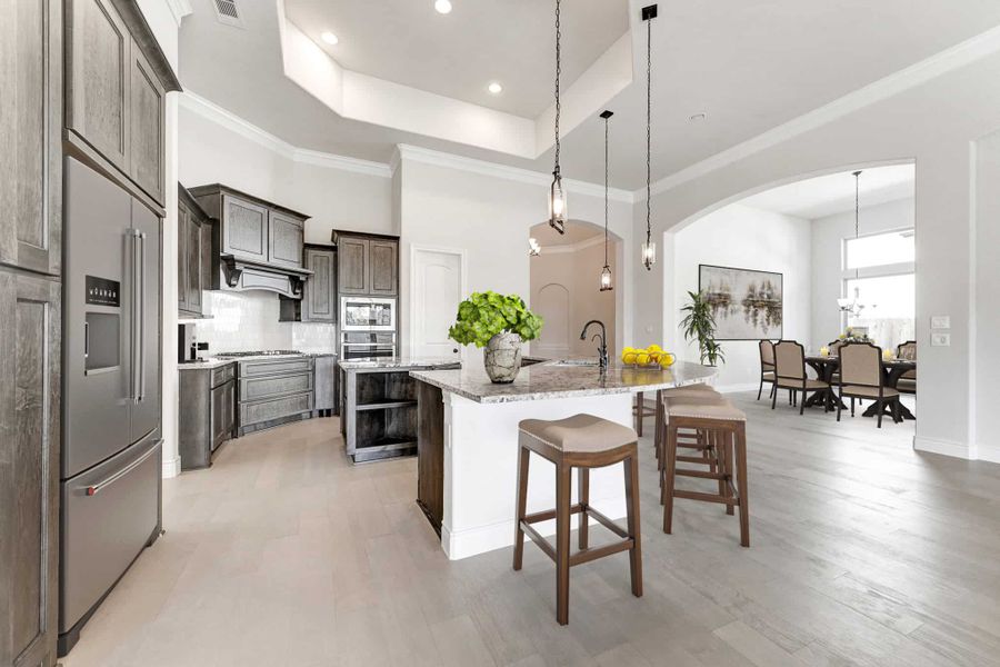 Representative furnished interior of a home built from the 4082 by Ravenna Homes in Artavia 70′, Conroe (Image 5).