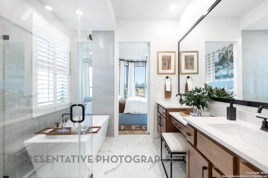 Furnished interior view inside a new home in Homestead, Schertz (Image 29).