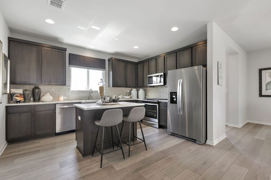 Furnished interior view inside a new home in Trace, San Marcos (Image 16).