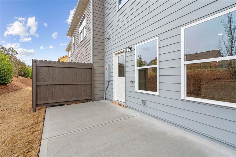 Exterior details and patio area of a home in Cherokee Township, Acworth (Image 4).