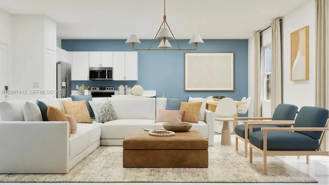 Furnished interior view inside a new home in Coral Landings, Miami (Image 4).