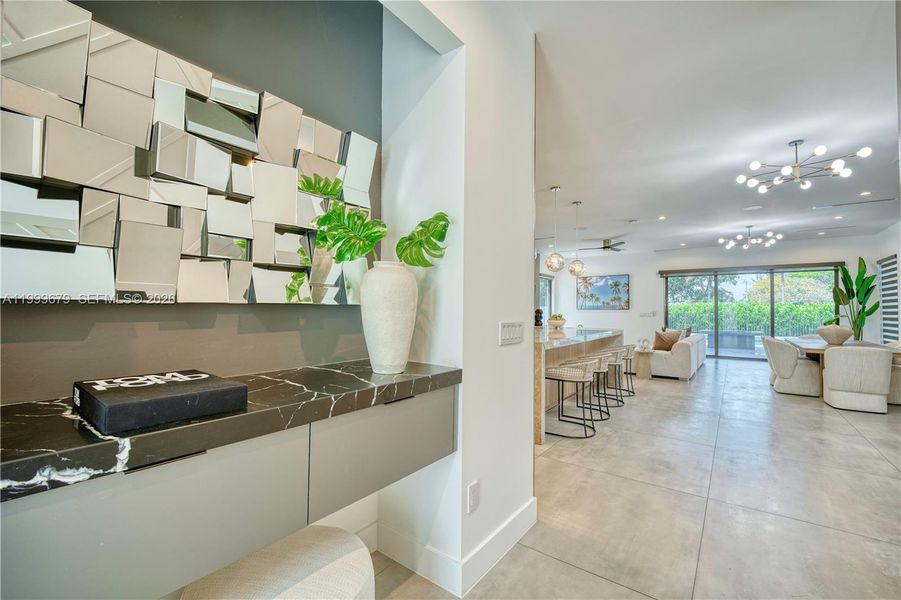 Furnished interior view inside a new home in , Fort Lauderdale (Image 56).