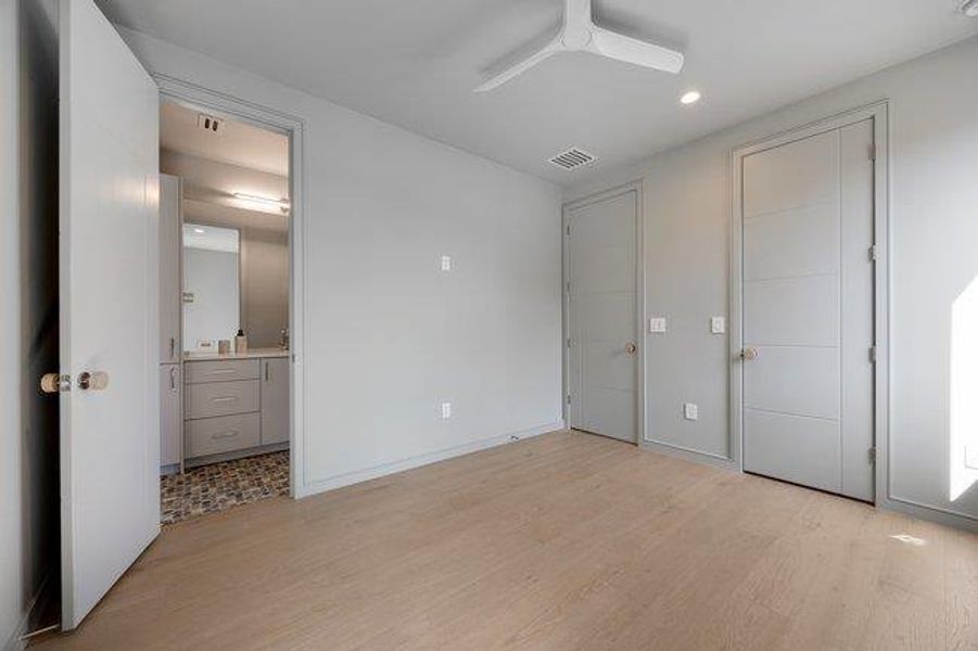 Bedroom 2 with finished closet and Jack N Jill bathroom.