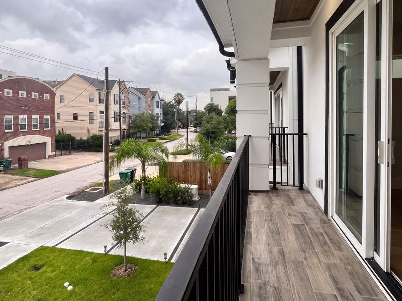 Exterior details and patio area of a home in , Houston (Image 3).