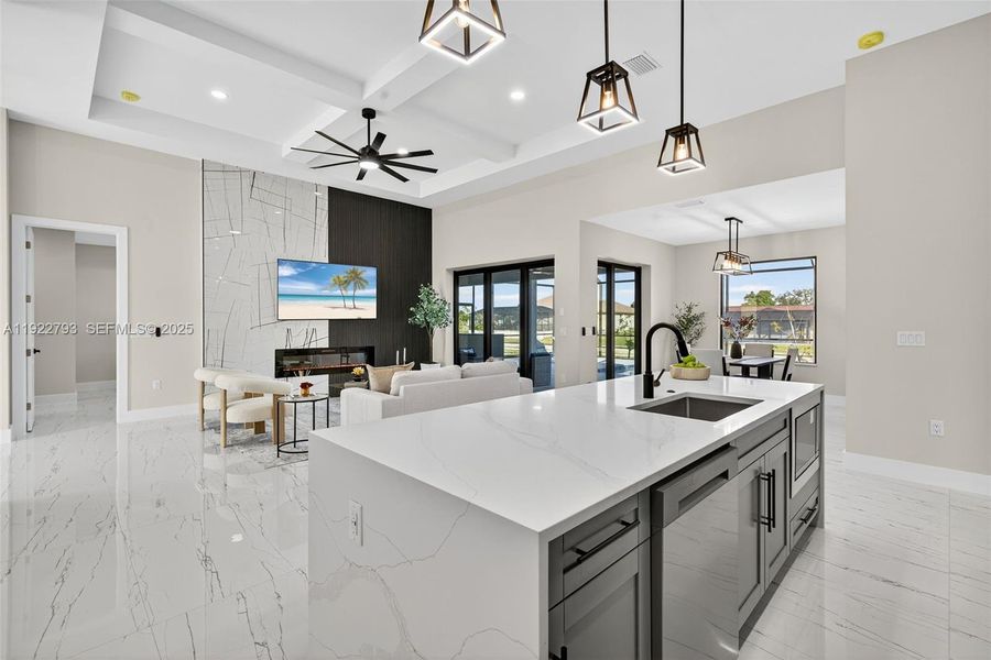 Furnished interior view inside a new home in , Cape Coral (Image 14).