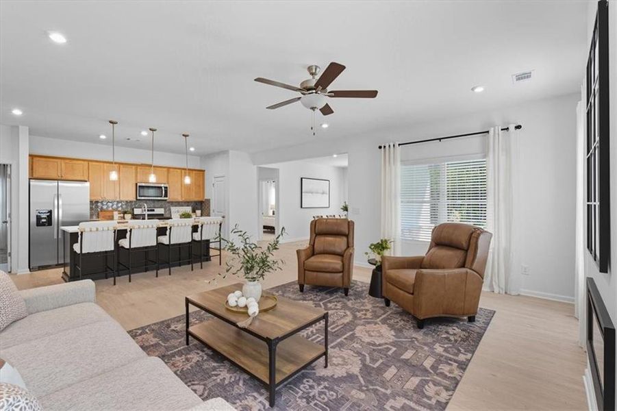 Furnished interior view inside a new home in Meadow Pines, Dallas (Image 26). Furnished interior view inside a new home in Meadow Pines, Dallas (Image 26).