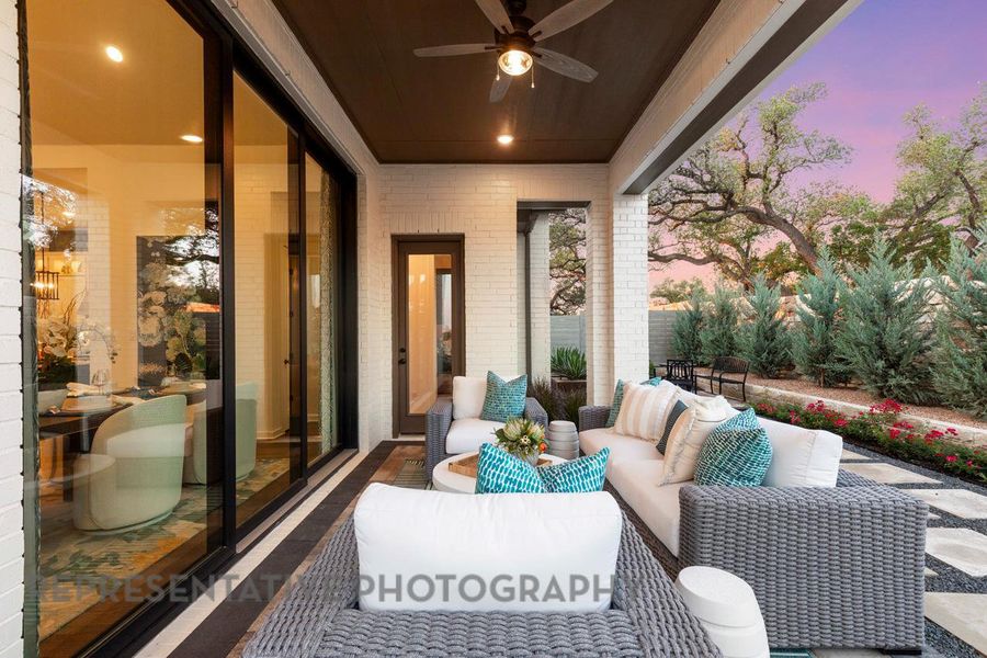 Furnished interior view inside a new home in 6 Creeks at Waterridge: 55ft. lots, Kyle (Image 22). Furnished interior view inside a new home in 6 Creeks at Waterridge: 55ft. lots, Kyle (Image 22).