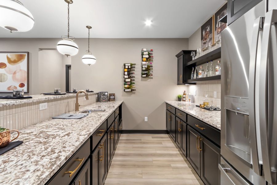 Representative furnished interior of a home built from the Huxley by Fischer Homes in Veranda Manor, Canton (Image 36).