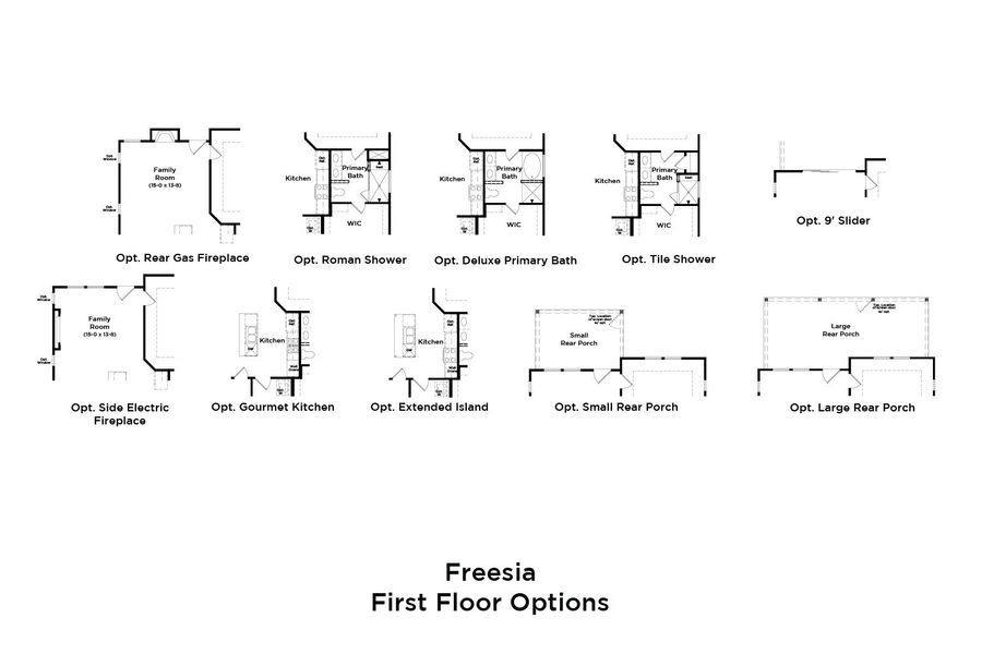 2D floor plan layout for the Freesia by DRB Homes in Spring Branch, Smyrna, TN (Image 5).