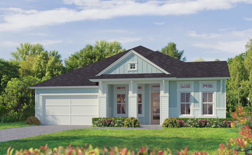 Representative exterior photo of a completed home built from the Costa Mesa by ICI Homes in Weslyn Park at Sunbridge, St. Cloud, FL (Image 2).
