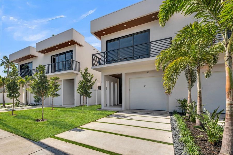 Front exterior of a new home in , Fort Lauderdale, FL, highlighting curb appeal (Image 23).