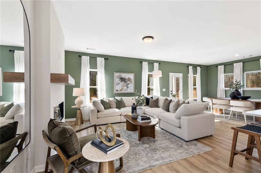 Furnished interior view inside a new home in The Bluffs, Canton (Image 6).
