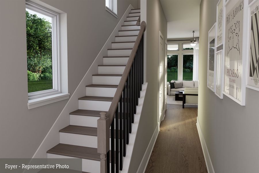 Representative unfurnished interior of a home built from the The Fable by David Weekley Homes in Reserve at Park Row, Houston (Image 11).