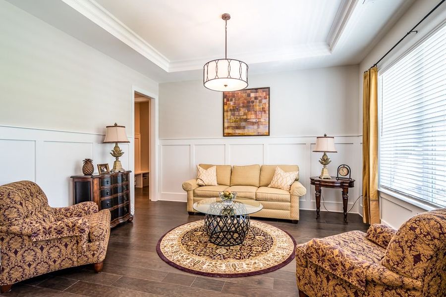 Representative furnished interior of a home built from the Columbia by Greybrook Homes in Harbor Watch, Statesville (Image 22).