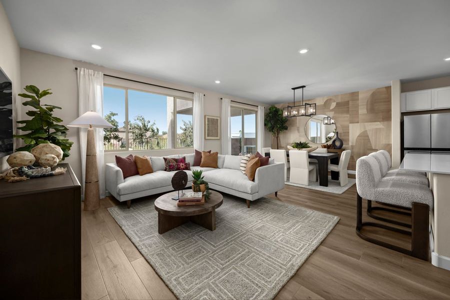 Representative furnished interior of a home built from the 1998 Modeled by KB Home in The Landings at Rancho Del Lago, Vail (Image 5).