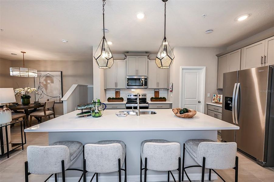 Furnished interior view inside a new home in Towns at Riverwalk: Lake Monroe TH, Sanford (Image 16).