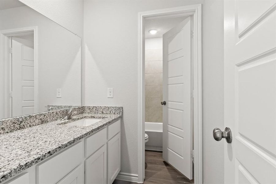 Furnished interior view inside a new home in Retreat at Fossil Creek, Fort Worth (Image 9). Furnished interior view inside a new home in Retreat at Fossil Creek, Fort Worth (Image 9).