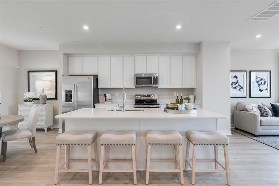 Representative furnished interior of a home built from the Overture by Ryan Homes in Moore Farm Townhomes, Indian Trail (Image 15).
