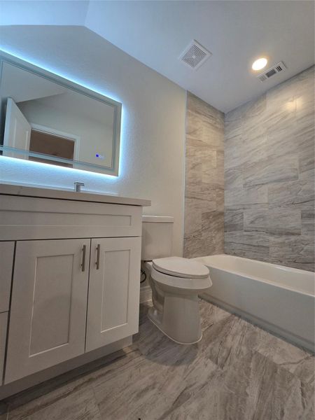 Bathroom in bedroom 4 - Image representative of plan only and may vary as built. Bathroom in bedroom 4 - Image representative of plan only and may vary as built.