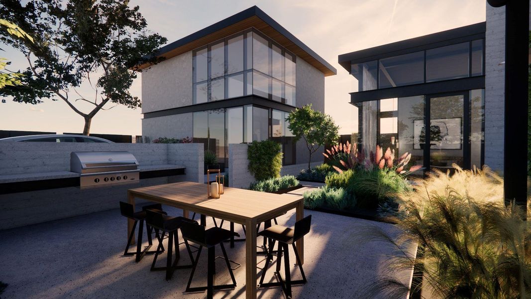 Exterior details and patio area of a home in , Austin (Image 26). Exterior details and patio area of a home in , Austin (Image 26).