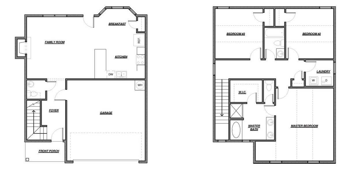 2D floor plan layout for the Springdale by Capshaw in Garden Walk, Jackson, GA (Image 2). 2D floor plan layout for the Springdale by Capshaw in Garden Walk, Jackson, GA (Image 2).