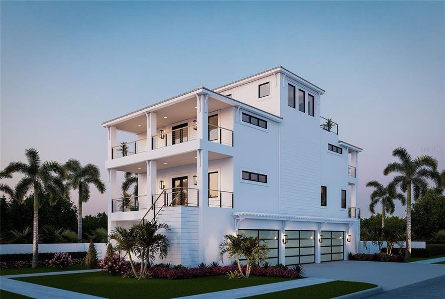 Front exterior of a new home in , Sarasota, FL, highlighting curb appeal (Image 8).