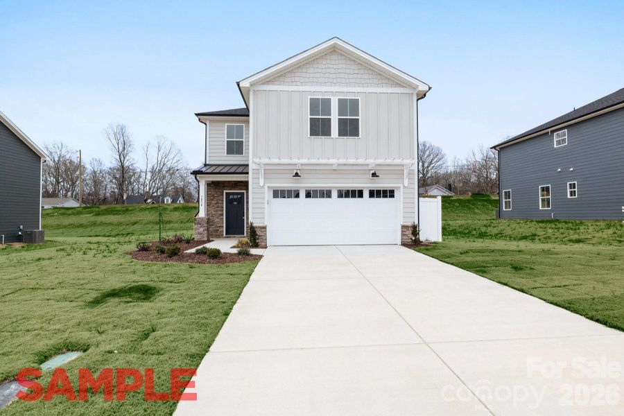 Front exterior of a new home in , Kannapolis, NC, highlighting curb appeal (Image 1). Front exterior of a new home in , Kannapolis, NC, highlighting curb appeal (Image 1).