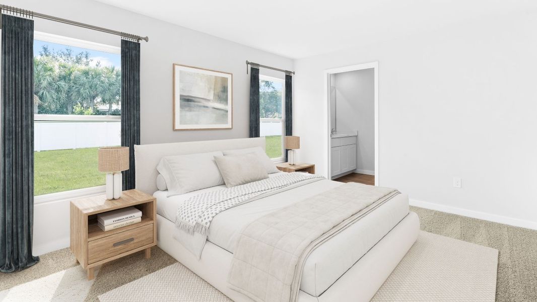 Representative furnished interior of a home built from the Dundee by D.R. Horton in Driftwood Bay, Port Charlotte (Image 6).
