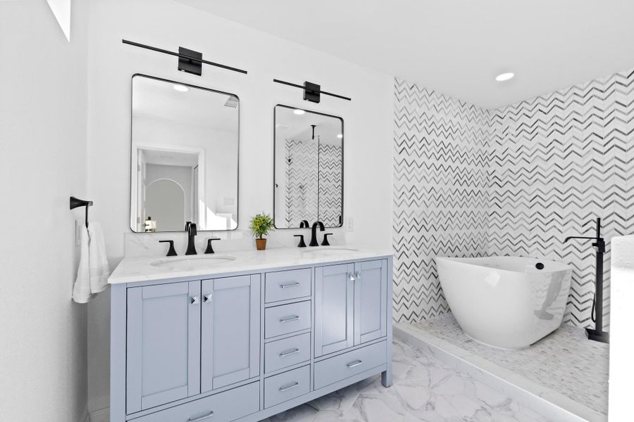 Furnished interior view inside a new home in , Point Venture (Image 26).