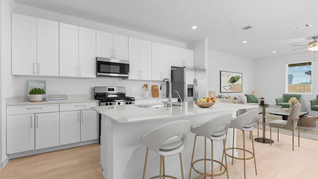 Elevations, exterior/ interior colors, options, available upgrades that require an additional charge, and standard features will vary in each community and subject change without notice. Call for details.