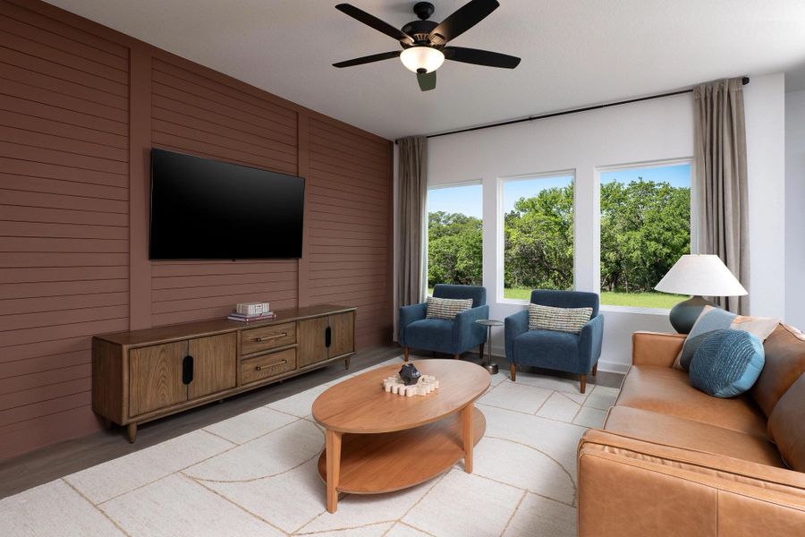 Representative furnished interior of a home built from the Gage by Ashton Woods in The Heights at Saddlebrook Ranch 60's, Schertz (Image 13).