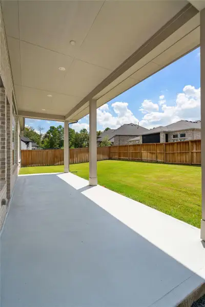 Covered back patio.