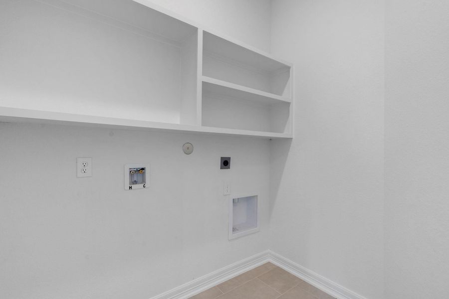 The laundry room layout is carefully planned for optimal workflow with designated areas for washing, drying, and storing. The laundry room layout is carefully planned for optimal workflow with designated areas for washing, drying, and storing.