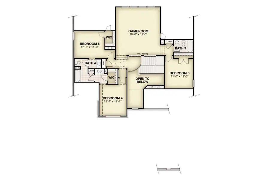 2D floor plan layout for the Alexander 70 FT by Rockwell Homes in Nelson Lake Estates, Rockwall, TX (Image 4).