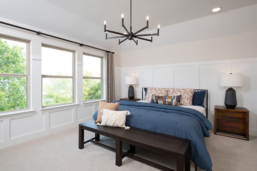 Furnished interior view inside a new home in Carriage Collection at Painted Tree, McKinney (Image 8). Furnished interior view inside a new home in Carriage Collection at Painted Tree, McKinney (Image 8).