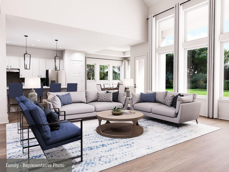 REPRESENTATIVE PHOTO:High ceilings, big windows capture you and provide a comfortable space for hanging out with family and friends