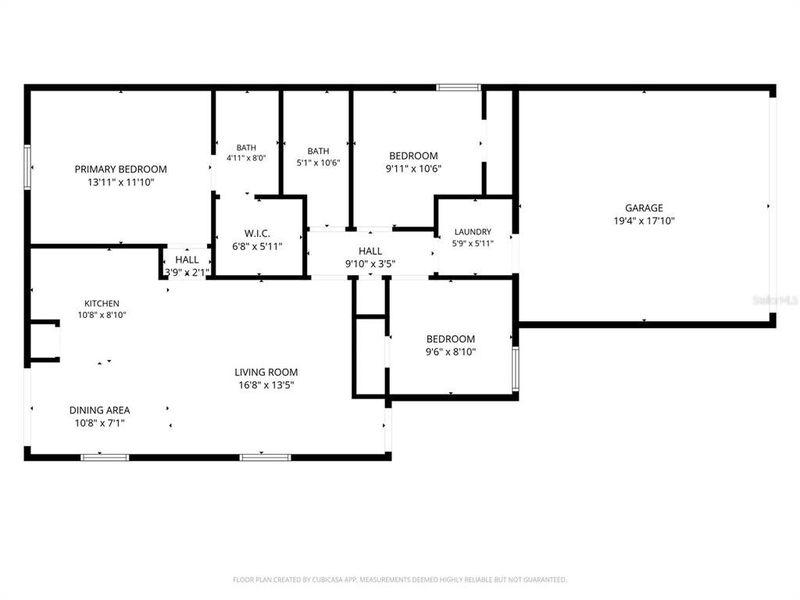 2D floor plan layout of this home in Gum Lake Preserve, Lake Alfred, FL (Image 5).