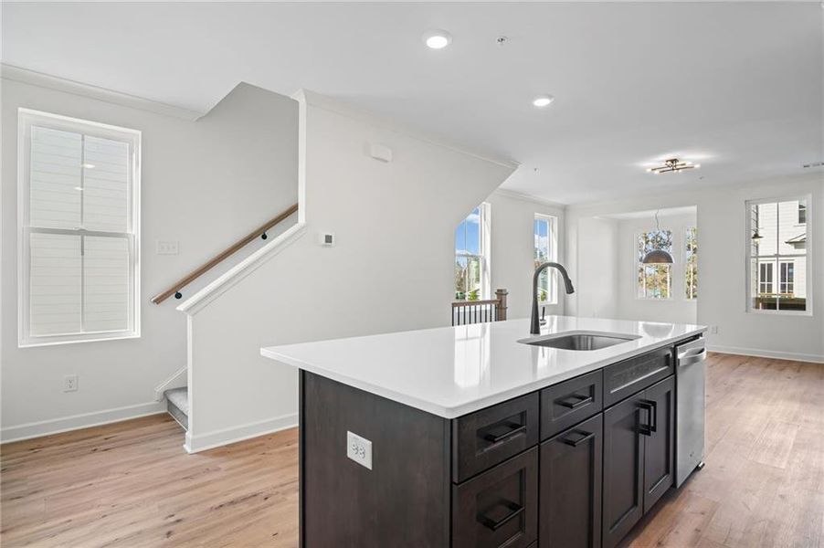 Furnished interior view inside a new home in The Village at River Green, Canton (Image 7).