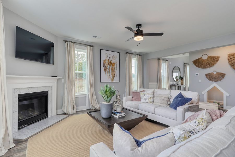 Representative furnished interior of a home built from the Warwick II - Vanguard Collection by Mungo Homes in Sweetbrier, Durham (Image 7).