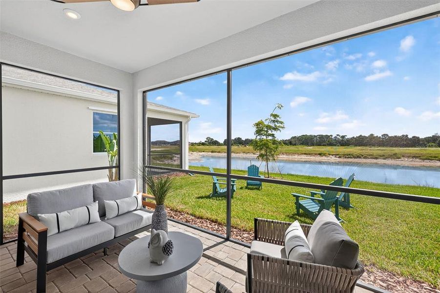 Exterior details and patio area of a home in Crosswind Ranch, Parrish (Image 3).