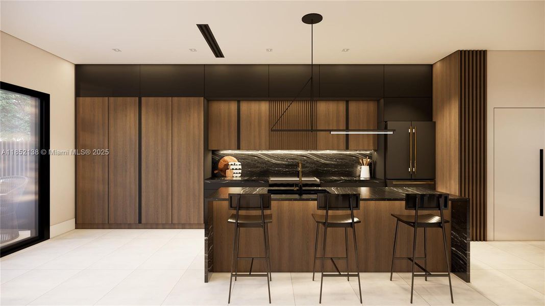 Furnished interior view inside a new home in , Miami (Image 17).