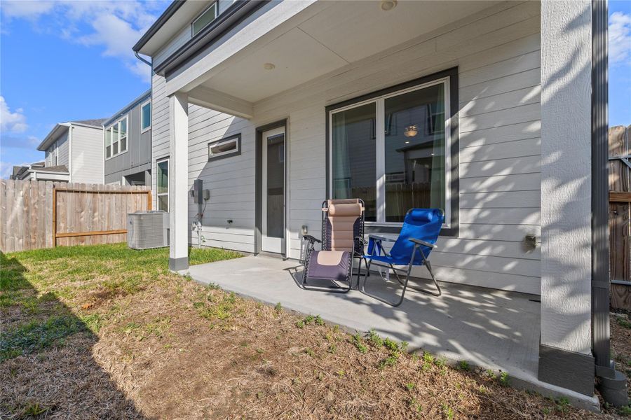 Exterior details and patio area of a home in , Houston (Image 3).