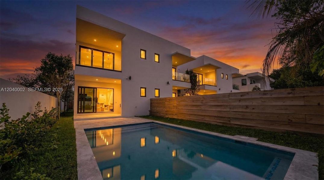 Exterior details and patio area of a home in , Miami (Image 3).
