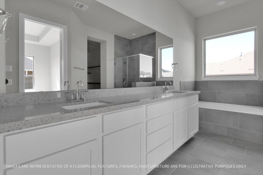 Furnished interior view inside a new home in Sunterra 50s, Katy (Image 7).